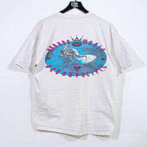 VTG 1991 Ocean Pacific OP Surf T-Shirt XL World Tour Around The World 90s Rare